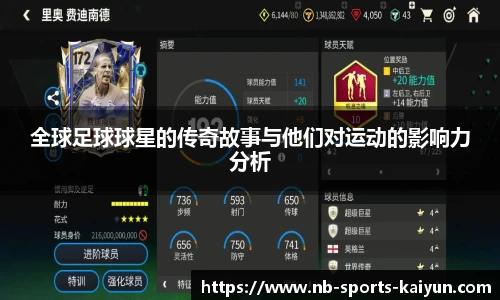 全球足球球星的传奇故事与他们对运动的影响力分析